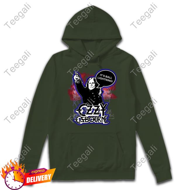 Ozzy Osbourne It's Ball Lightning Hoodie Sweatshirt