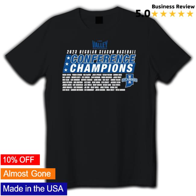 Indiana State 2023 Mvc Baseball Regular Season Conference Champions Shirt