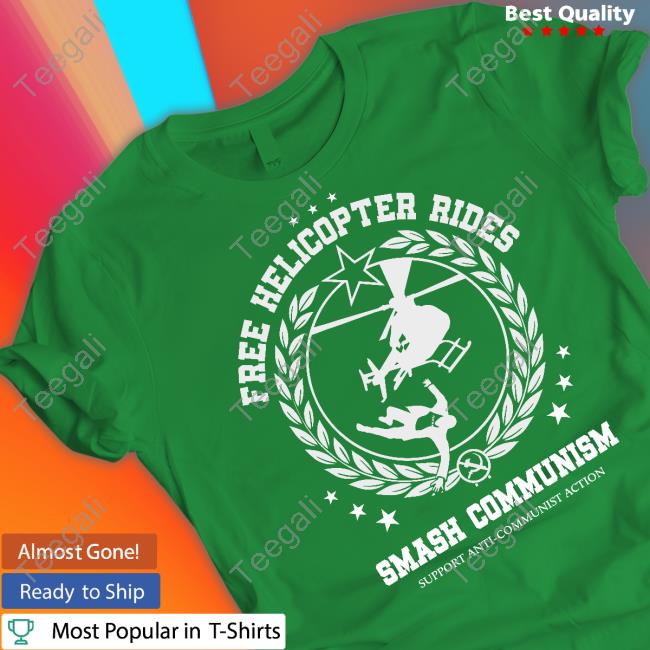 Badempanada Free Helicopter Rides Smash Communism Support Anti Communist Action Tank Top