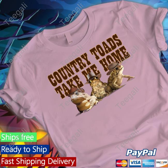 Country Toads Take Me Home Frogs Tee Shirt