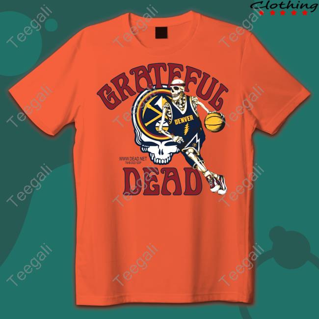 Grateful Dead Denver Nuggets Skull Skeleton Hoodied Sweatshirt Michael Malone