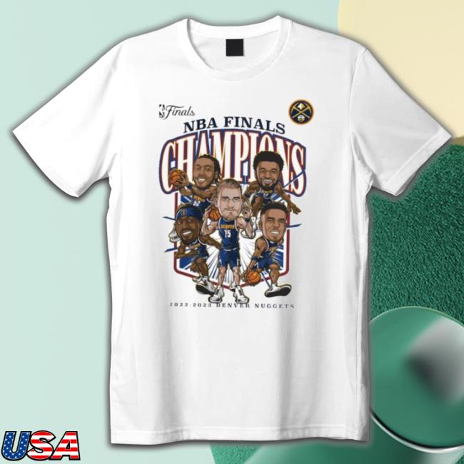 Denver Nuggets Fanatics Branded 2023 Nba Finals Champions Windmill Team Caricature Shirt