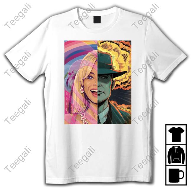 Discussingfilm Barbie Vs Oppenheimer Art By Jonattfieldart T Shirt