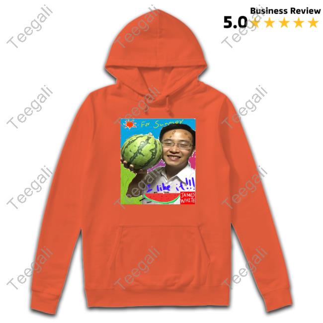 Watermelon 2.0 For Summer James White Hooded Sweatshirt