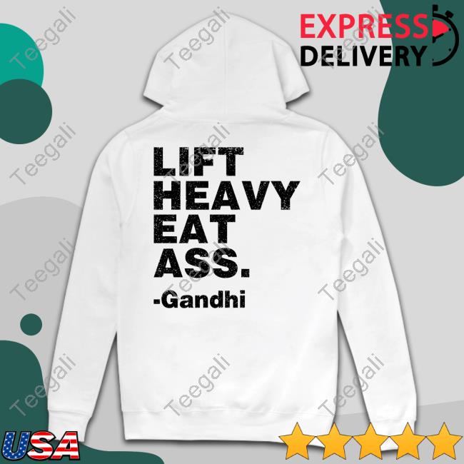 Moody Lift Heavy Eat Ass Gandhi Hooded Sweatshirt