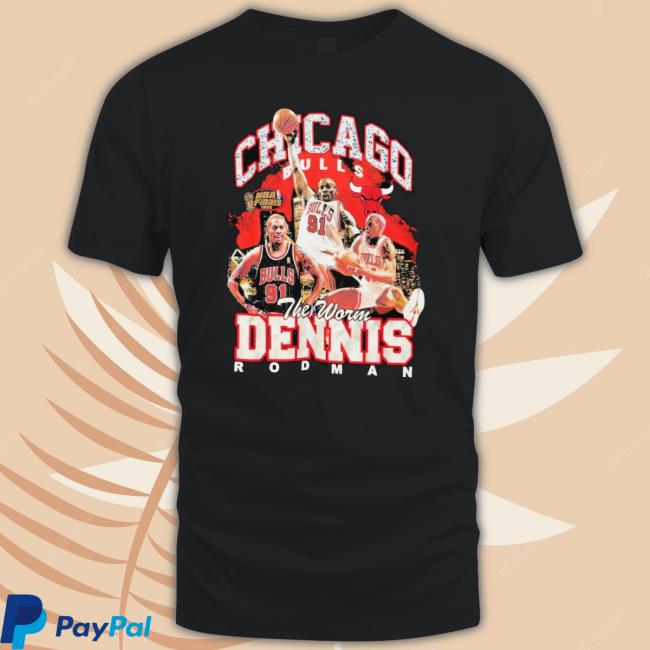 Dennis Rodman Chicago Bulls Mitchell & Ness Hardwood Classics Bling Concert Player Classic Shirt