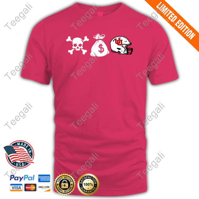 Skull Money Helmet Death Taxes Utah Football T Shirt